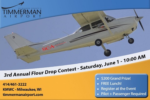 Annual flour drop contest - $200 grand prize, free lunch, pilot & passenger required