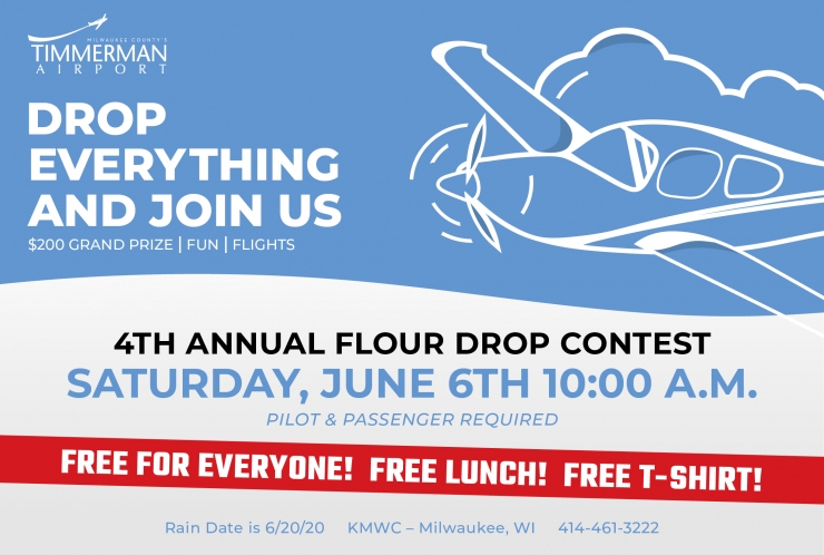 Annual flour drop contest - $200 grand prize, free lunch, pilot & passenger required